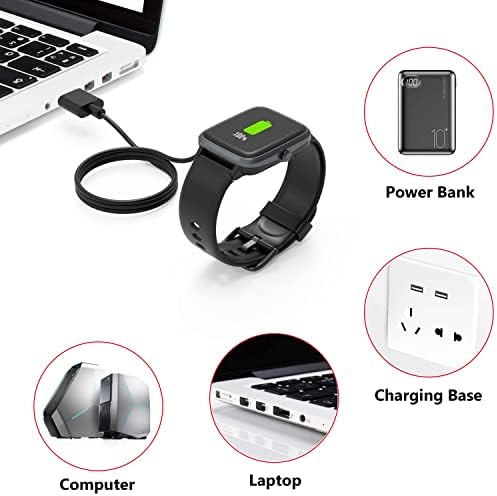 Popglory Smart Watch Charger, carregador magnético portátil com cabos de carregamento USB para p22 smartwatches