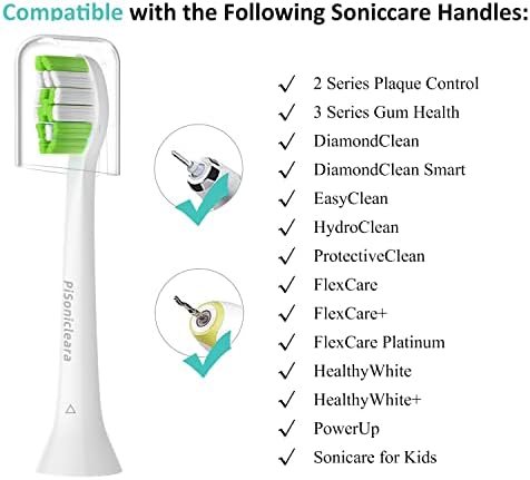 Cabeças de escova de dentes de reposição pisonônica compatíveis com Philips Sonicare escova de dente elétrica Refiliação de escova de