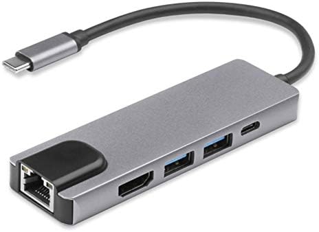 Estação de encaixe portátil xunmaifhb, doca tipo C Tipo-C para HDMI Tipo-C Hub+ Carta de rede Tipo-C para Gigabit Retwork Card HD Transmissão