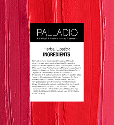 Palladio Herbal Matte Lipstick, Creamy and Complet Cobertura Lipstick Matte Longa, Majestade de Plum