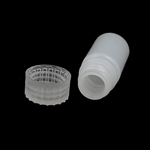 X-dree 4ml HDPE Tampa de parafuso de plástico Bulgente de reagente de boca larga garrafa de armazenamento limpa 5pcs (Botella