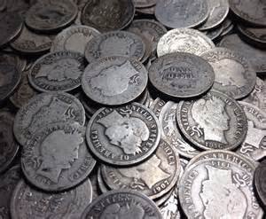 1892 a 1916 Conjunto de 5 moedas de barbeiro todas as datas diferentes d avg circular