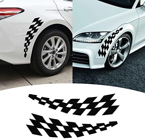Bilisin Lattice Stripe Graphics Car Whebrow Setraw Sticker Automotor esportivo de adesivo lateral de adesivo Acessórios de decalques