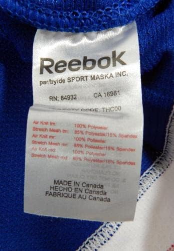 Jogo em branco do New York Rangers emitido Jersey Blue Home Reebok 58 DP40431 - Jogo usado NHL Jerseys