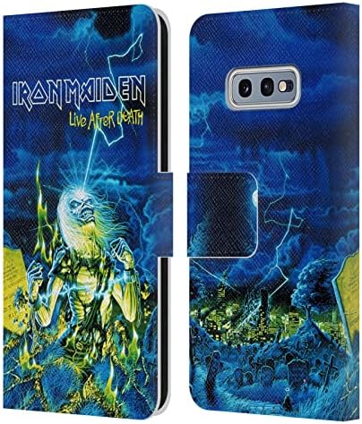 Projetos de estojo principal licenciados oficialmente Iron Maiden Live após Death Tours Livro de couro Caixa Caso Caso Compatível com Samsung Galaxy S10E