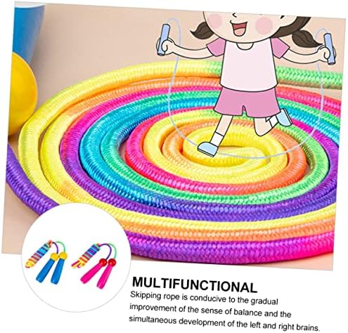 Toyvian 2pcs colorido pulando corda Exercício de pular corda ajustável Cordas de salto leve salto salto para crianças pulando corda