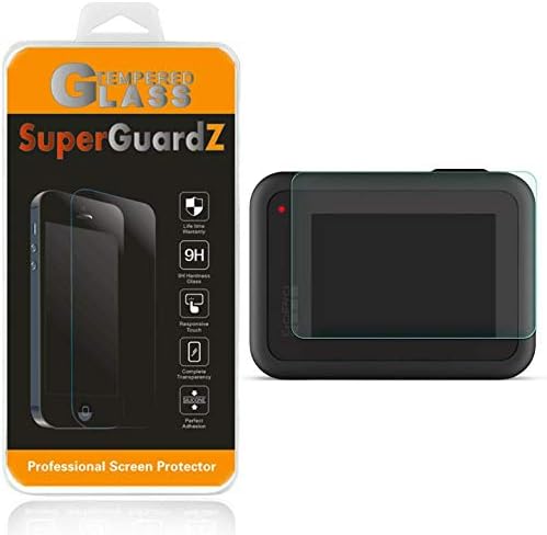 [2-Pack] Para protetor de tela preta da GoPro Hero8 [vidro temperado], superguardz, 9h, 0,3 mm, anti-arranhão, anti-bubble