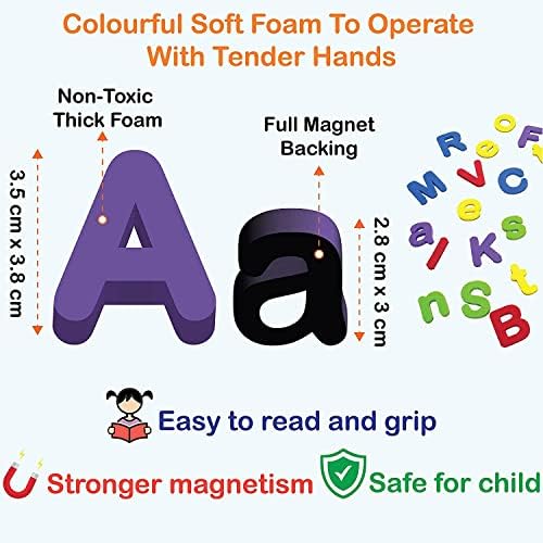 ButterflyedUfields Alfabetos magnéticos Cartas, números e formas ABC 123 para crianças | Brinquedos para crianças 3 4