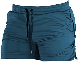 Shorts de treino wenkomg1 para homens, shorts leves rápidos secos com cintura elástica troncos de cordão de cordão