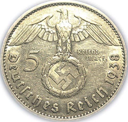 1 autêntico Historical 5 Reichsmark Silver Nazi Era Coin vem com um certificado de autenticidade divulgado pelo vendedor
