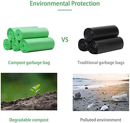 Lata de lixo pendurada e sacos de lixo biodegradáveis ​​dedicados 5 rolos