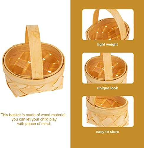 Patkaw 20pcs mini cestas de tecido pequeno cesto artesanal cesto de casamento em miniatura cestas de presente de