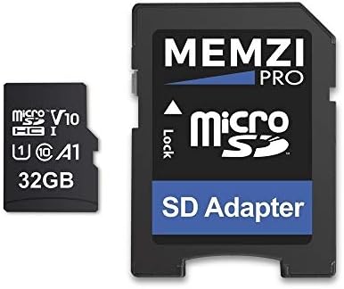 MEMZI PRO 32 GB 100MB/S CLASSE 10 A1 V10 Micro SDHC Card com adaptador SD para LG Aristo 2 Plus, Wine LTE, Premier Pro, Risio 3, Fortune