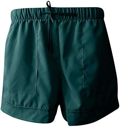 Shorts femininos de Gufesf, shorts de linho para mulheres para shorts com cintura de caminhada casual de verão shorts confortáveis