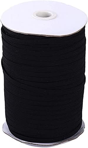 Pulabo 0,5 cm de elástico trançado Banda de 20 metros de elástico plana faixa trançada rolo de cordão de cinta esticada para costura