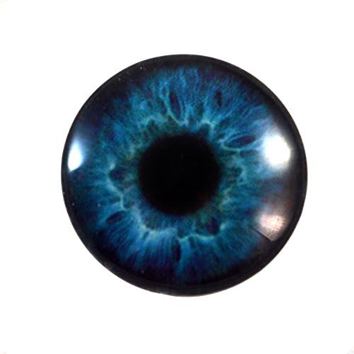 Olho de vidro azul de 30 mm de profundidade para esculturas de taxidermia ou jóias que fabricam artesanato pendente