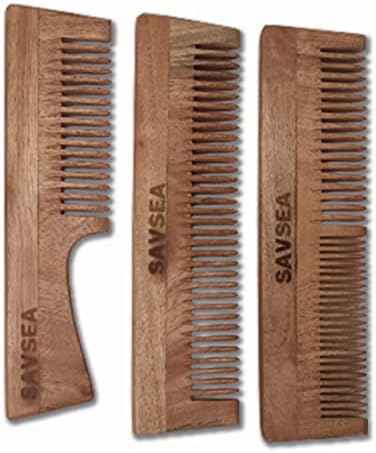 Savsea Bamboo Charcoal Soft Bristles Toothbrush & Neem Wooden Bur for Men & Women Pack of 3 Combo