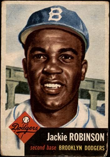 1953 Topps 1 Jackie Robinson Brooklyn Dodgers Fair Dodgers