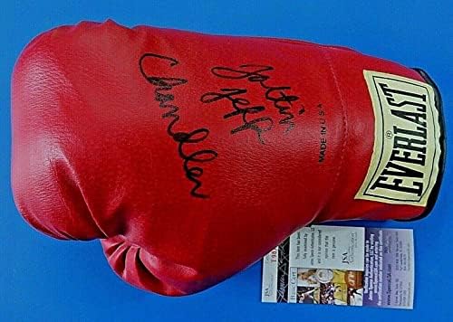 Joltin Jeff Chandler assinou a luva de boxe Everlast 12oz ~ JSA COA T98702 - luvas de boxe autografadas