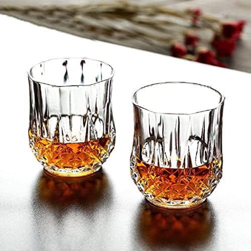 Whisky Decanter 4pcs Fashion Whisky Copos para casa de cerveja em bar e casamento em festa, copo de vinho de cristal para uísque