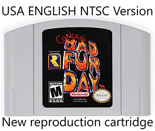 Conker Bad Fur Day de 64 bits Cartucho de jogo EUA NTSC Versão para N64 Consoles-USA NTSC