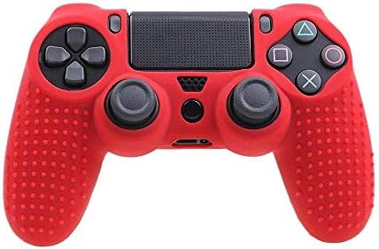 OSTENT 2 x Pattern Spot Pattern Silicone Case Caso Pouch para Sony PS4/Slim/Pro Controller Color Red and Black