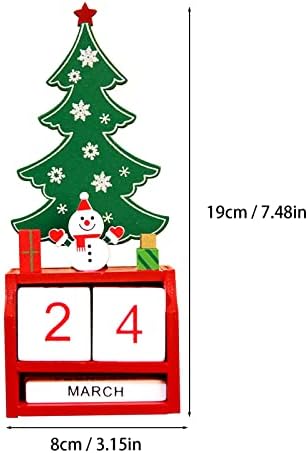 Presentes de Natal criativos Decorações de calendário de madeira Pequena mini dato de madeira decorações de natal
