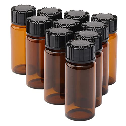 10 ml de amostragem líquida amostra garrafas de vidro frascos de 0,3 oz tampa de garrafas marrons de 10 pacote de 10