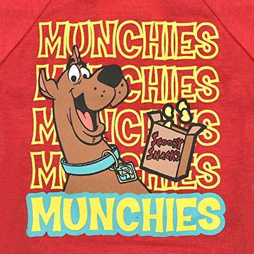 Scooby-doo para animais de estimação MUNCHIES Camiseta de cachorro em vermelho, tamanho x-small | T-shirt de cachorro macio para