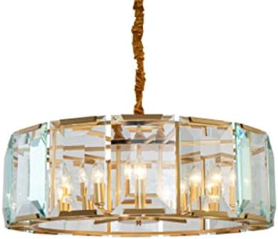 Lustre de vidro de Ylyajy para sala de estar luminárias de salão de penduramento led de led de ouro