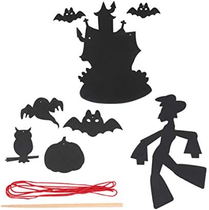 Nuobesty 6pcs Halloween Scratch Paper Pumpkin Castle Ghost Beauty Padrão de papel arco -íris Cartão de arte Painting Papates