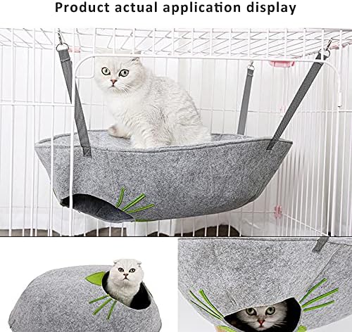 A cama de gato de camada dupla do TZGD, pode acomodar 2 redes de gatos, adequadas para a pele, respirável e de alta elástico, adequadas para animais pequenos e médios internos. Tamanho: 604720cm