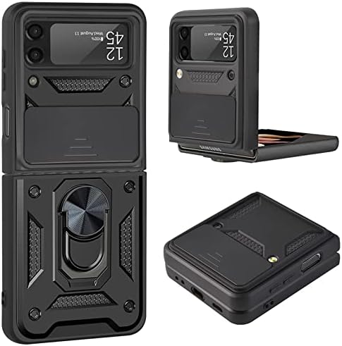 Shirton D Melhor para Samsung Z Flip 3 Case, Zlip 3 Case com tampa da câmera, Galaxy Z Flip 3 5G Protetor telefônico