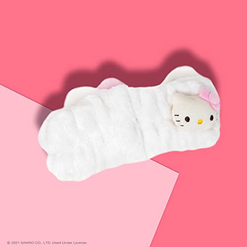 A bandana do spa de pelúcia do Crème Shop com o arco de assinatura da Hello Kitty | Sem crueldade e vegano