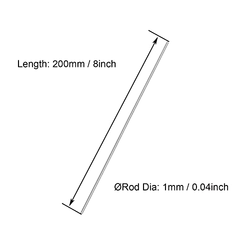 Haste de aço redonda Hipicco, 20 pacote de 20 mm x 200 mm HSS Taindo ferramenta de estoque de barra para o eixo Torchos