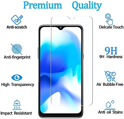 Protetor de tela de quelolina para Blackview A80 S [3 pacote], fácil de instalar, HD anti-arranhão anti-Fingerprint sem bubble Protetor de tela de vidro temperado, compatível com Blackview A80 S