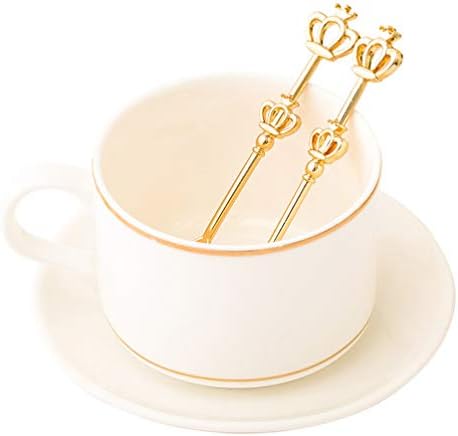 Aboofan 4pcs Crown colher café bebendo colher colher de chá de sorvete colher pequena colheres de sobremesa para festas