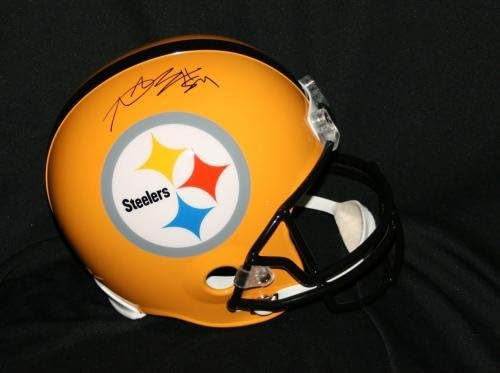 Antonio Brown assinou o Pittsburgh Steelers Trowback Helmet Autograph JSA Testemunha - Capacetes NFL autografados