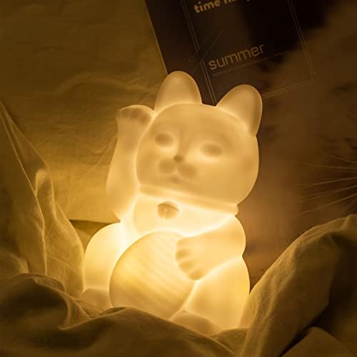 Changshun Fortune Cat Night Light for Kids Tap Control Baby Glue Night Night Lamp Kawaii Gift Room Decor adolescente menina