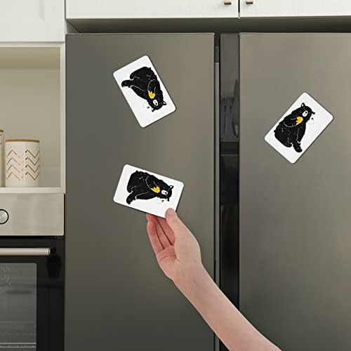Ímãs decorativos de geladeira decorativa Dallonan preto urso amarelo mel punhado de frigorínea de geladeira retângulo