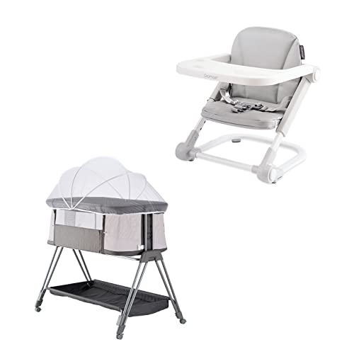 O assento de reforço para criança para mesa de jantar ， dorminhoco de bassinet de bassinet com rede