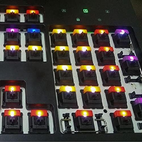 Moudoauer 112 PCs 9,9mm DIY Tampa LED cores variadas para 104 acessórios de teclado mecânico