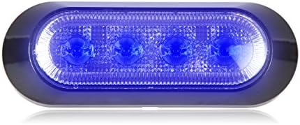 Maxxima M20384BWCl Blue/White Ultra Thin 4 LED AVISO STROBE LUZ