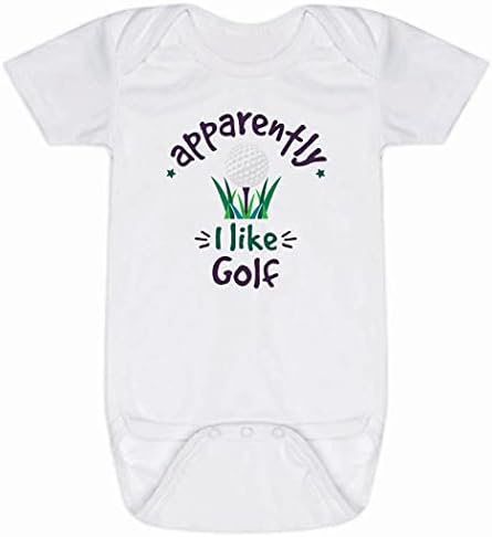 Chalktalksports Golf Baby e Onesie Infantil | Aparentemente, eu gosto de golfe