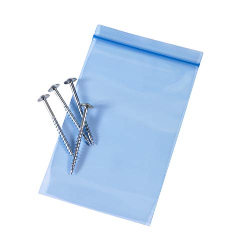 Suprimento de pacote superior VCI Reclosable 4 Mil Poly Bags, 9 x 12, azul