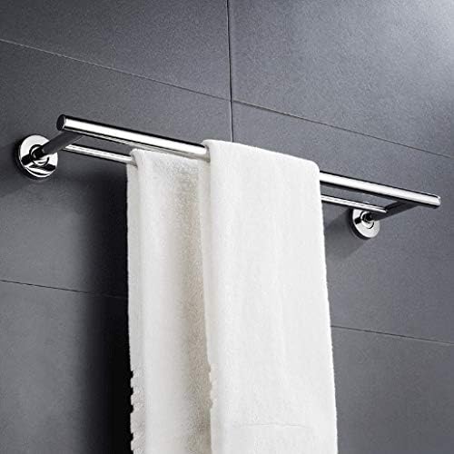 UXZDX Aço inoxidável anti-Rust Banheiro banheiro duplo haste de haste de toalha de toalha de toalha de parede Montada