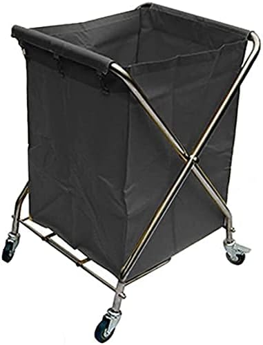 Omoons Movable Trolleys Sacos removíveis com cesta de lavanderia cesto de lavanderia com roda preto colapsível carrinho de lavanderia