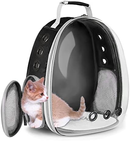 Transportadora de mochila de gato, mochila de bolha de animais de estimação, transportadora de bolsa de gato, mochila de cachorro