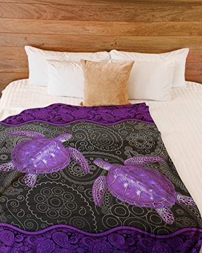 Cobertor de Fleece Zenladen, cobertor personalizado, belas tartarugas cobertores de bebê para meninas, pelúcia e personalizado presentes