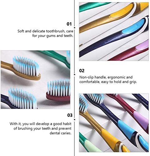 Escovas de dentes de dentes de plástico para Cabilock 6pcs - Viagem de dentes de dentes de dentes de dentes de dentes